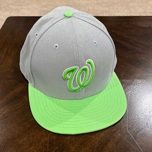 New Era Washington Nationals Green and Grey Fitted Hat